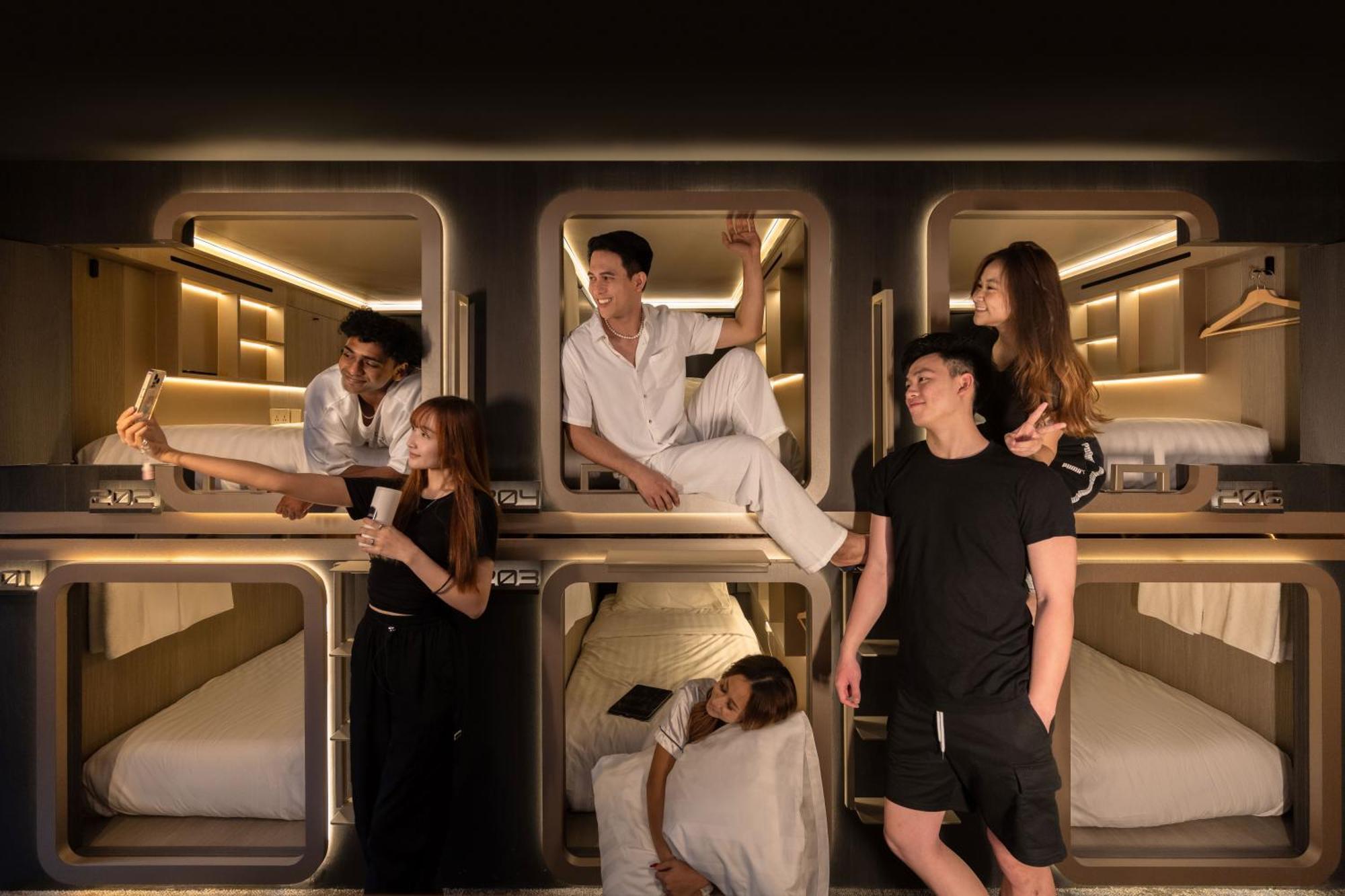 Cube Social Boutique Capsule Hotel At Boat Quay Singapore Buitenkant foto